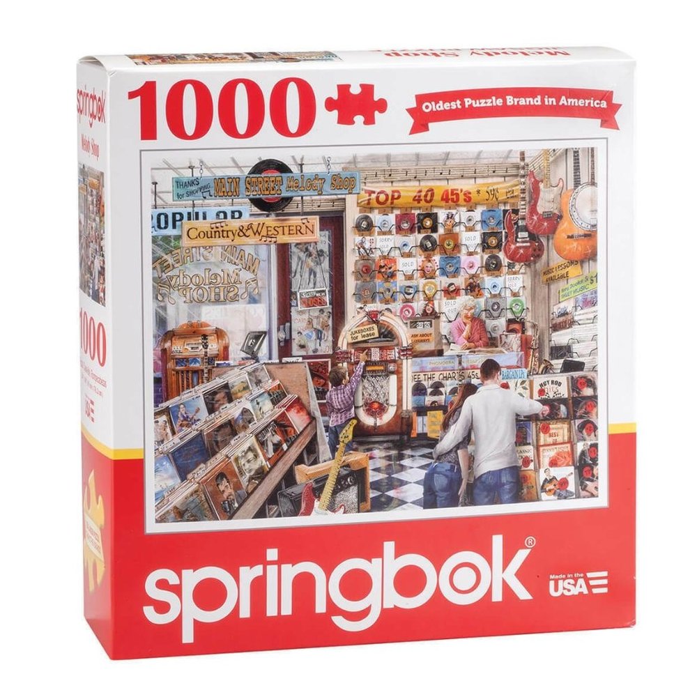 The Melody Shop Jigsaw Puzzle The Melody Shop Retro Music Record Store 1000-Pc